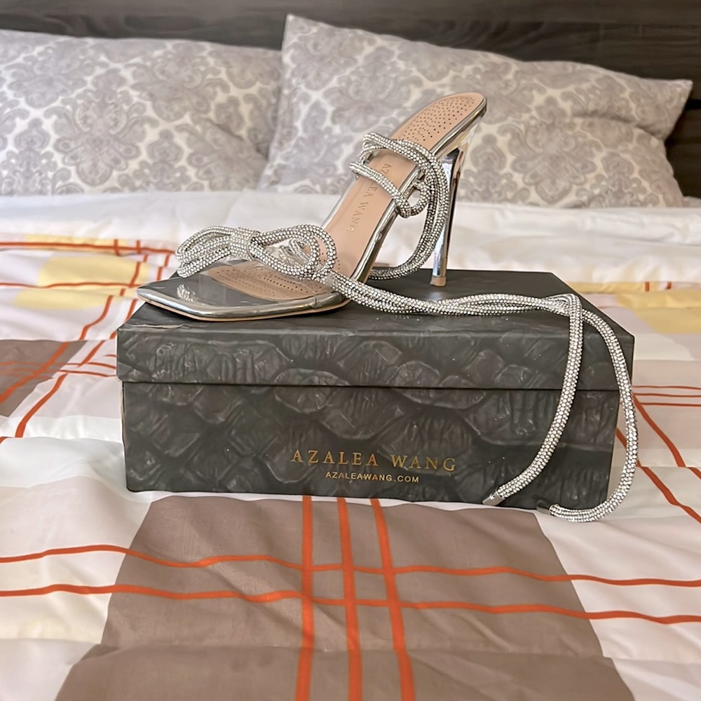 DRAKE SILVER DIAMOND LACE UP SANDAL